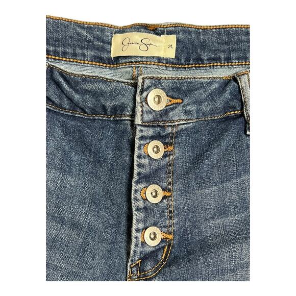 Jean Shorts Denim Festival Summer Beach Casual Cut Off Button Fly 32 Skimmer - Picture 2 of 5